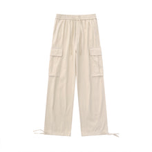 Load image into Gallery viewer, Drawstring Side Pockets Adjustable Trousers