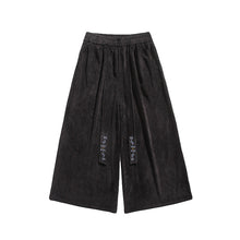 Load image into Gallery viewer, Corduroy Wide-leg Embroidered Culottes Straight Pants