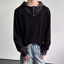 Load image into Gallery viewer, American Color-blocked Hooded T-shirts