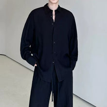 Load image into Gallery viewer, Cotton-Linen Long-Sleeve Shirt Wide-Leg Pant Casual Two-piece Set