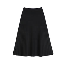Load image into Gallery viewer, Knitted Mid Length Pleated Skirt
