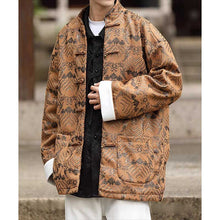 Load image into Gallery viewer, Stand-up Collar Brocade Sea Pattern Jacket