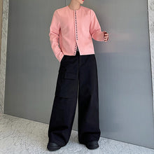 Load image into Gallery viewer, Round Neck Cardigan Sweatshirt with A Row of Buttons