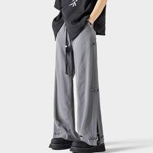 Load image into Gallery viewer, Button Print Straight-Leg Loose Casual Pants