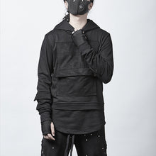 Load image into Gallery viewer, Dark Loose Hooded Pullover Sweatshirt