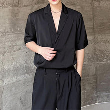 Load image into Gallery viewer, Deep V Neck Short Sleeve Shirt