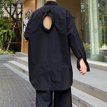 Load image into Gallery viewer, Double Collar Cutout Long Sleeve Shirt