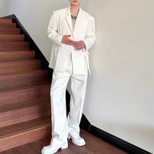 Load image into Gallery viewer, Loose Slit Suit Jacket Straight Casual Trousers Two-piece Suit