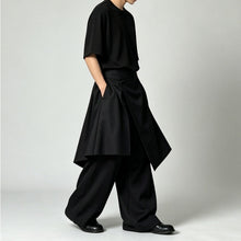 Load image into Gallery viewer, Japanese Loose High-waist Asymmetric Apron Layered Skirt-pants