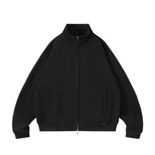 Load image into Gallery viewer, Two-way Zipper Oversized Stand Collar Bomber Jacket