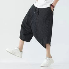Load image into Gallery viewer, Stripe Lantern-shaped Loose-fitting Low-cut Baggy Pants