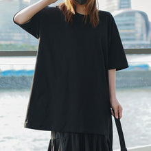 Load image into Gallery viewer, Black Loose Short Sleeve T-shirt
