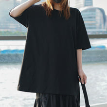 Load image into Gallery viewer, Black Loose Short Sleeve T-shirt