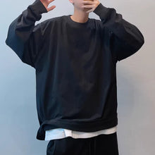 Load image into Gallery viewer, 235g Cotton Double-needle Crew Neck Long-sleeved T-shirt