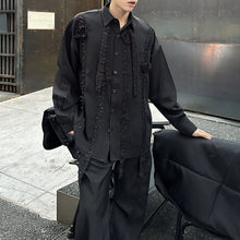 Load image into Gallery viewer, Dark Night Flower Long Sleeve Vintage Shirt