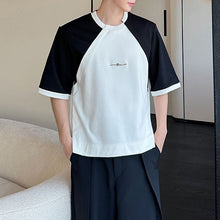 Load image into Gallery viewer, Black and White Contrast Casual T-shirt