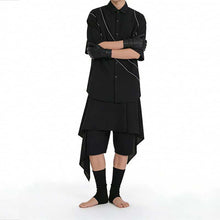 Load image into Gallery viewer, Faux Two-Piece Asymmetrical Wide-Leg Shorts