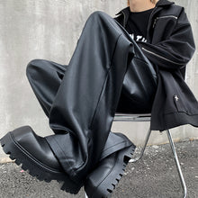 Load image into Gallery viewer, Vintage PU Leather Loose Pants