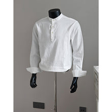Load image into Gallery viewer, Solid Color Casual Loose Henley Collar Shirt