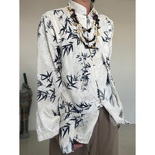 Load image into Gallery viewer, Casual Disc Button Stand Collar Jacquard Retro Shirt