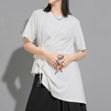 Load image into Gallery viewer, Women's Batwing Loose-fitting Waist Patchwork T-shirt
