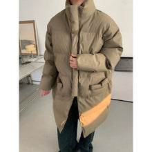 Load image into Gallery viewer, Stand Collar PU Leather Warm Cotton Coat