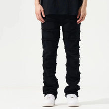 Load image into Gallery viewer, Layered Frayed Denim Trousers