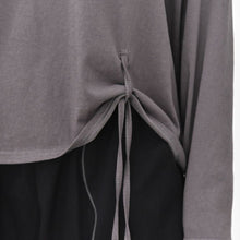 Load image into Gallery viewer, Women's Side Drawstring Hanging Tie Adjustable Loose Long Sleeve T-Shirt