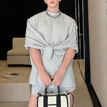 Load image into Gallery viewer, Multi-sleeve Sweatshirt and Shorts Two-piece Set