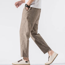 Load image into Gallery viewer, Cotton and Linen Striped Pants