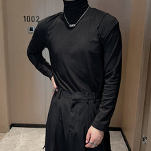 Load image into Gallery viewer, Turtleneck Solid Color Long-sleeved T-shirt