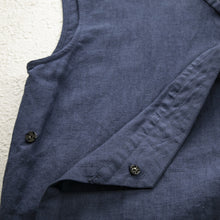 Load image into Gallery viewer, Cotton and Linen Striped Thin Breathable Vest Sleeveless