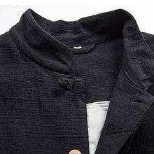 Load image into Gallery viewer, Mid-length Cotton Linen Retro Trench Coat