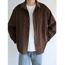 Load image into Gallery viewer, Corduroy Zip-up Pockets Soft Shirts