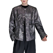 Load image into Gallery viewer, Loose Glossy Collarless Retro Jacket
