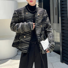 Load image into Gallery viewer, Metal Button Wool Webbing Loose Jacket