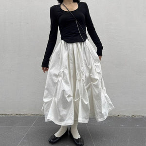 A-line Fluffy Long Skirt