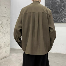 Load image into Gallery viewer, Retro Irregular Button Stand Collar Shirt