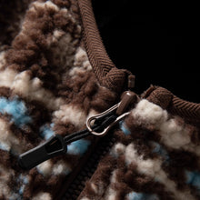 Load image into Gallery viewer, Retro Jacquard Faux Lamb Wool Hooded Jacket