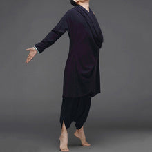 Load image into Gallery viewer, Vintage Cotton and Linen Loose Meditation Cape Jacket Harem Pants Two-piece Set