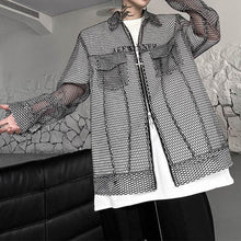 Load image into Gallery viewer, Cutout Mesh Casual Double Zip Jacket
