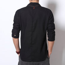 Load image into Gallery viewer, Vintage Cotton and Linen Long-sleeved Shirt