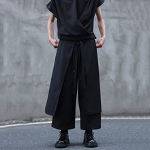 Load image into Gallery viewer, Japanese Fake Two-piece Draped Straight Wide-leg Pants