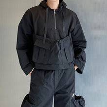 Load image into Gallery viewer, Multi-pocket Pullover Sweatshirt Straight Pants Two-piece Set