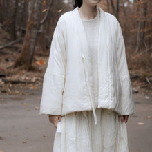 Load image into Gallery viewer, Double-sided Mulberry Silk Cotton Lace-up New Chinese-style Cotton Coat