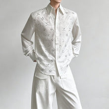 Load image into Gallery viewer, Sequin Lace Argyle-Pattern Shirt