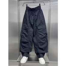 Load image into Gallery viewer, Ice Silk Loose Straight Cargo Trousers