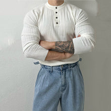 Load image into Gallery viewer, Slim Fit Long Sleeve Knitted T-shirt