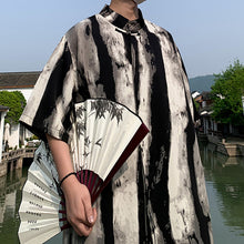 Load image into Gallery viewer, Stand Collar Tie-dye Retro Shirt