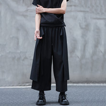 Load image into Gallery viewer, Japanese Fake Two-piece Draped Straight Wide-leg Pants